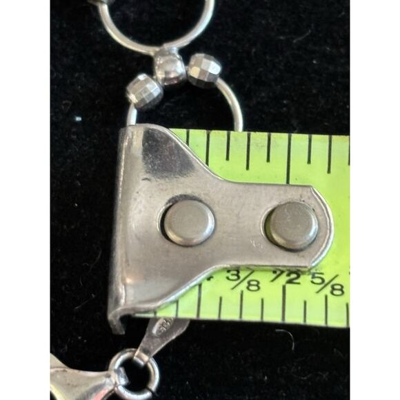 7” Boho Circle Link Layering Bracelet Sterling Silver 925 - Picture 5 of 5